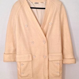 Vintage Valentino Couture Oversized Cream Blazer Size 10